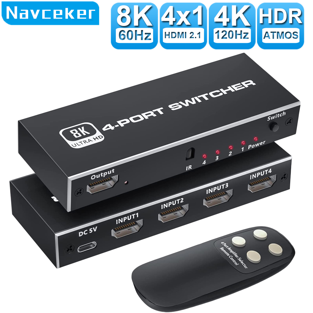 Hdmi Splitter 1 In 4 Out 4K 60Hz - 2026 스위처 HDMI 2.1 호환 4입력