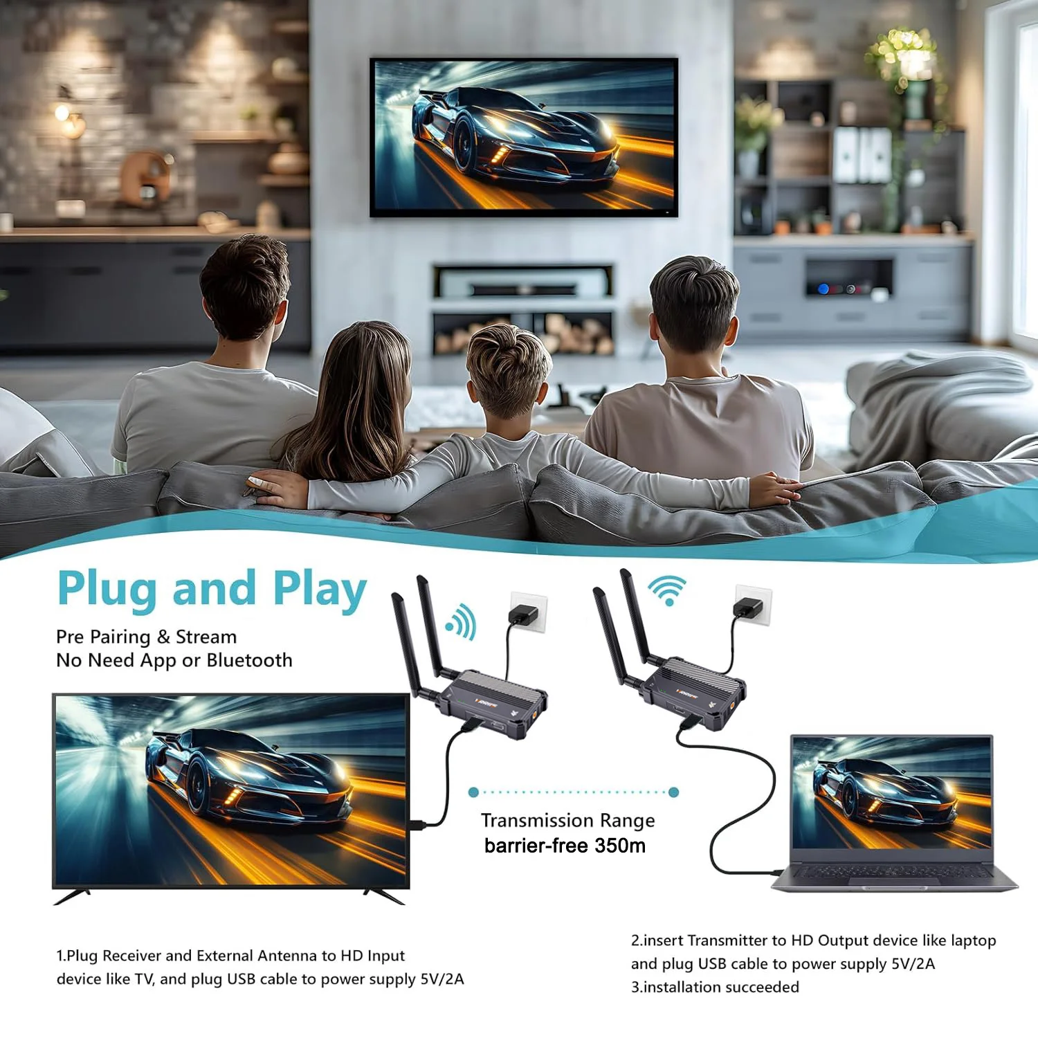 Wireless Video Transmitter For Camera Dslr - 5G 4K 무선 오디오 비디오 송수신기