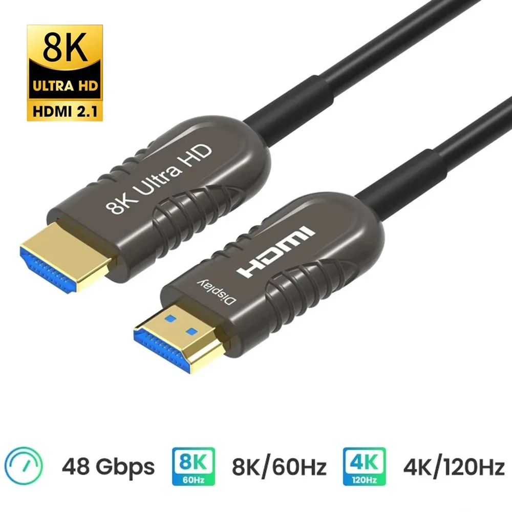 Hdmi Fiber Optic Cable 50M 100M - HDMI 광섬유 케이블 8K 60Hz 4K