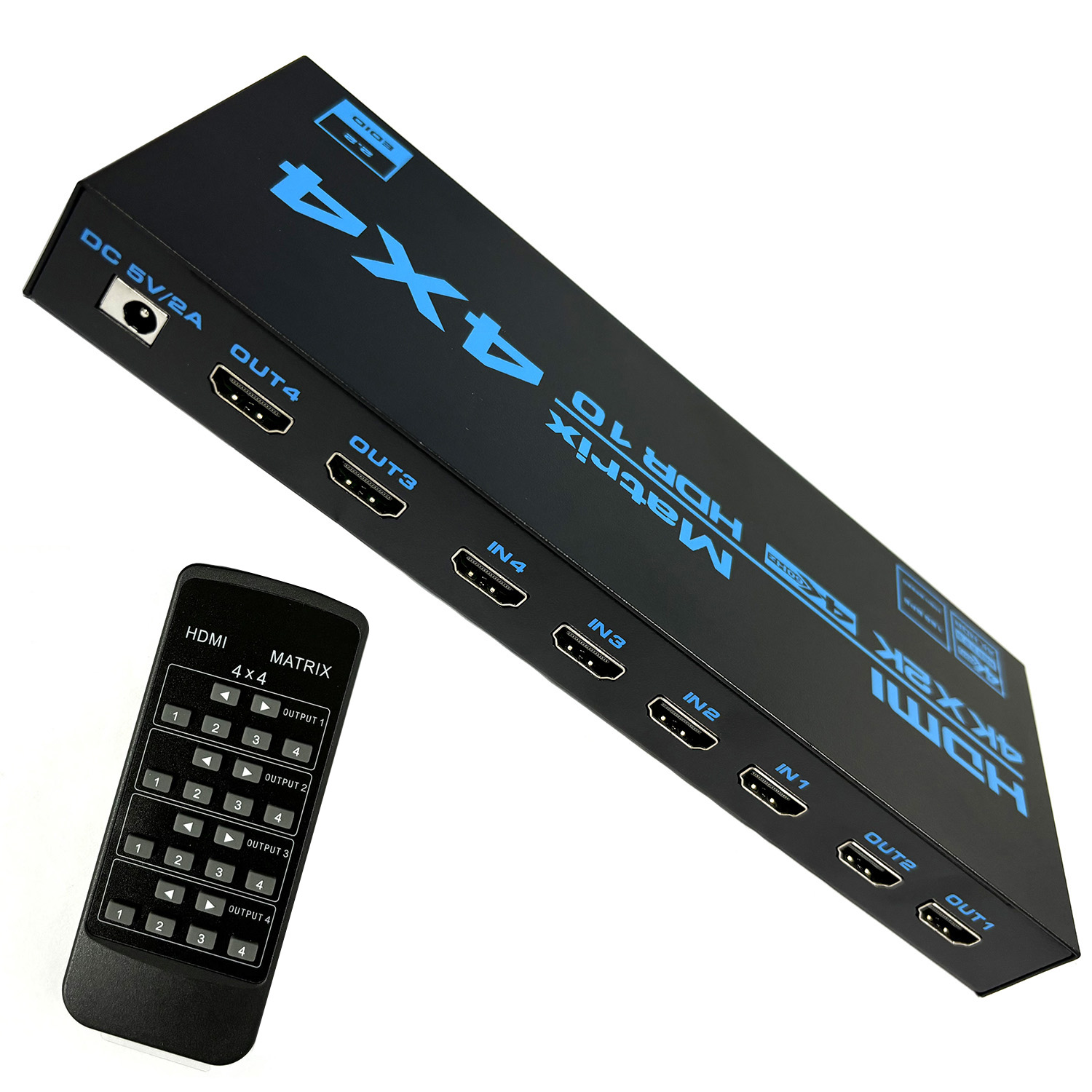Hdmi Matrix Switch 4X4 4K 60Hz - 4K HDMI 매트릭스 스위치 4입력 4출력