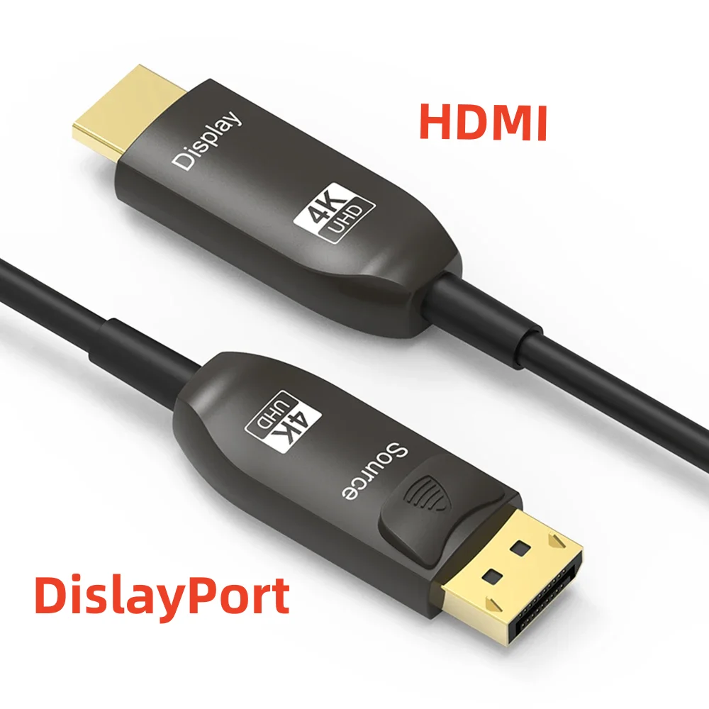 Hdmi Fiber Optic Cable 50M 100M - 디스플레이포트-HDMI 광케이블 4K@60Hz DP 1.2 -