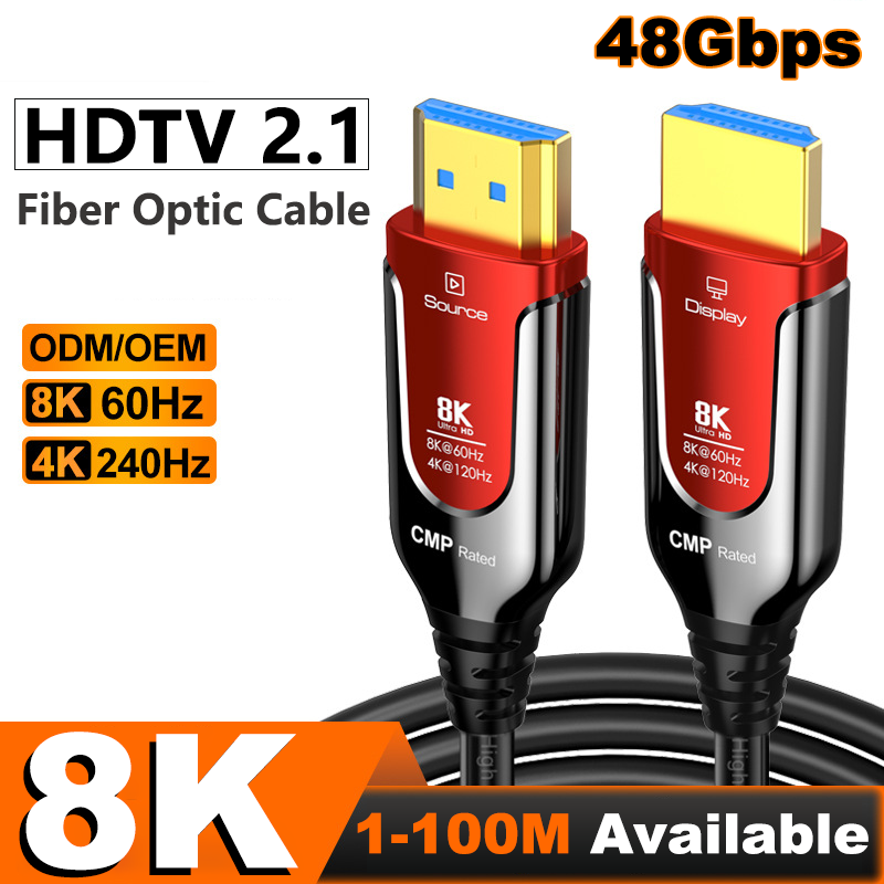 Hdmi Fiber Optic Cable 50M 100M - CMP 방화 등급 8K HDMI 2.1