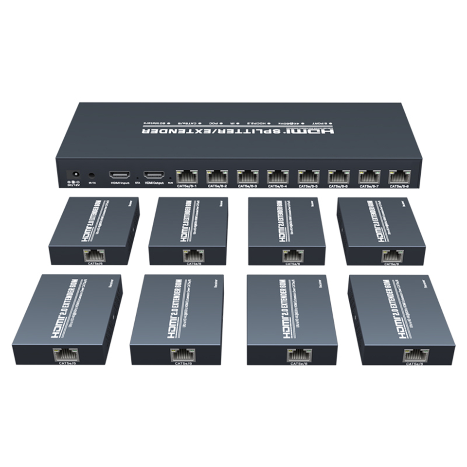 Hdmi Splitter 1 In 4 Out 4K 60Hz - Navceker 4K 60Hz HDMI 연장 분배기
