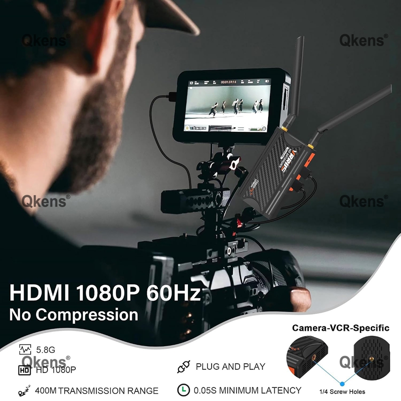 Wireless Video Transmitter For Camera Dslr - 400M HDMI 무선 익스텐더 송신기 및