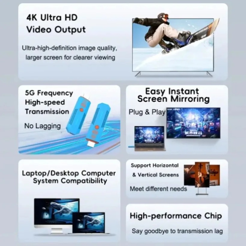 플러그 플레이 무선 HDMI 호환 송신기 수신기 4K  - Wireless Hdmi Transmitter And Receiver 4K 리뷰 및 가격