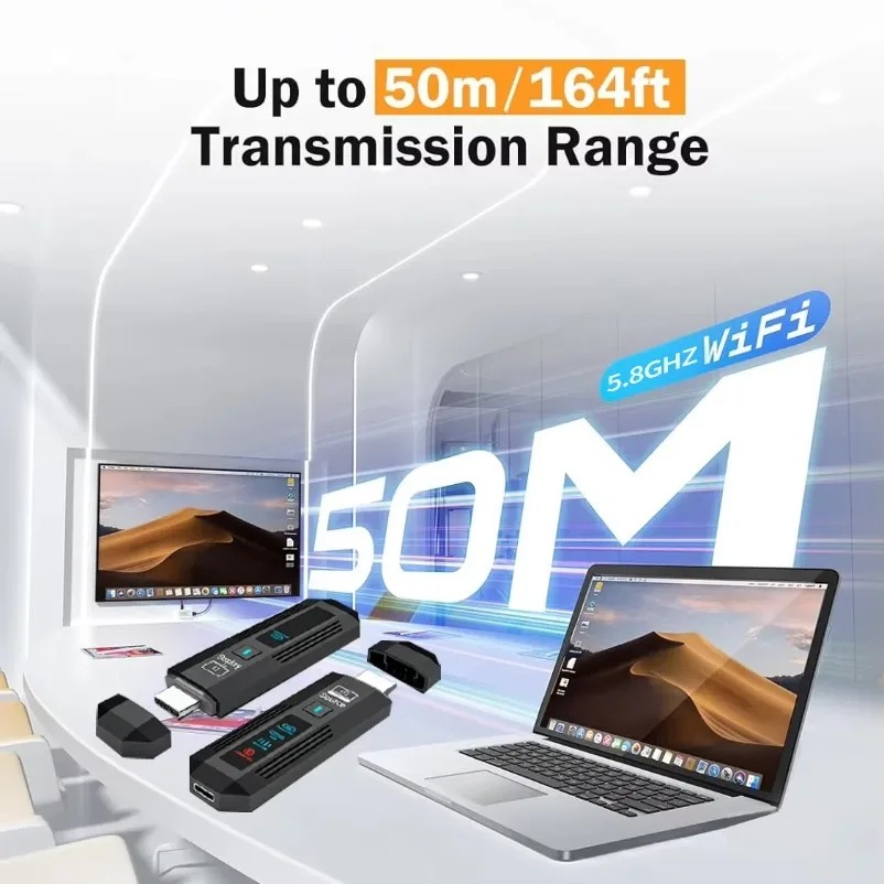 HDMI 호환 무선 익스텐더 50M 1080P 60Hz - Wireless Hdmi Receiver For Projector 리뷰 및 가격