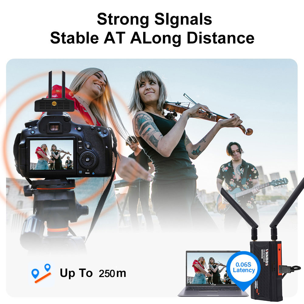 VNNBBS 무선 HDMI 비디오 오디오 확장기 키트  - Wireless Video Transmitter For Camera Dslr 리뷰 및 가격