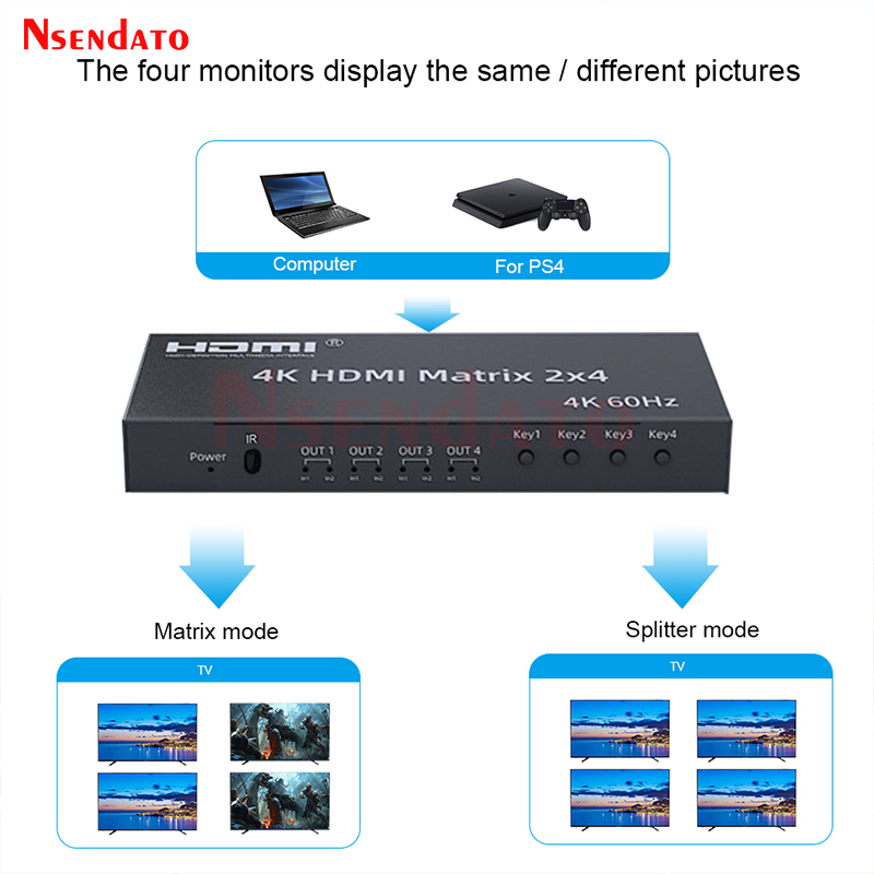 4K HDMI 매트릭스 2X4 분배기 4K 60Hz 2 - Hdmi Splitter 1 In 4 Out 4K 60Hz 리뷰 및 가격