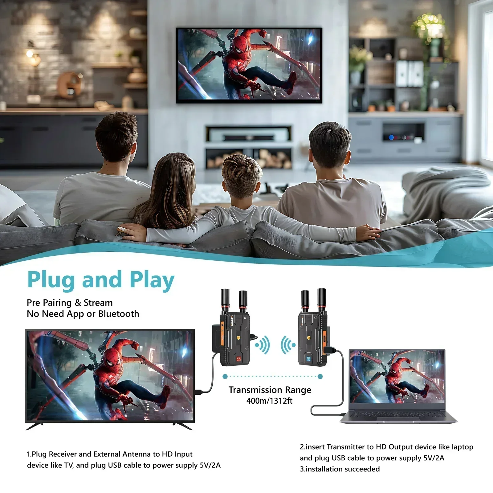 5G 4K 무선 HDMI 비디오 송수신기 확장 키트 4 - Wireless Video Transmitter For Camera Dslr 리뷰 및 가격