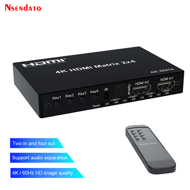 4K 60Hz HDMI 매트릭스 2x4 돌비 HDMI  - Hdmi Splitter 1 In 4 Out 4K 60Hz 리뷰 및 가격