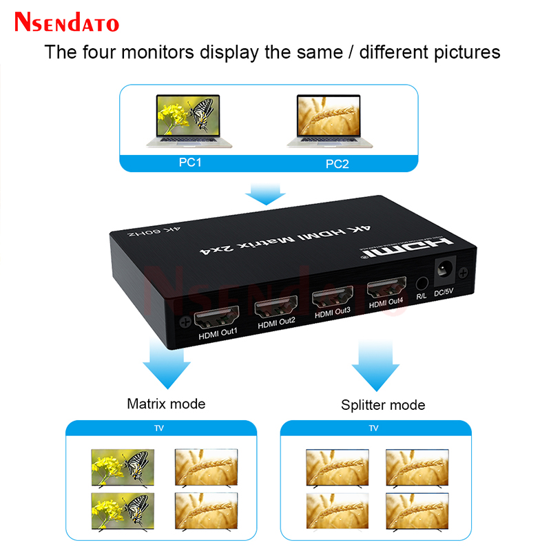 4K 60Hz HDMI 매트릭스 2x4 돌비 HDMI  - Hdmi Splitter 1 In 4 Out 4K 60Hz 리뷰 및 가격