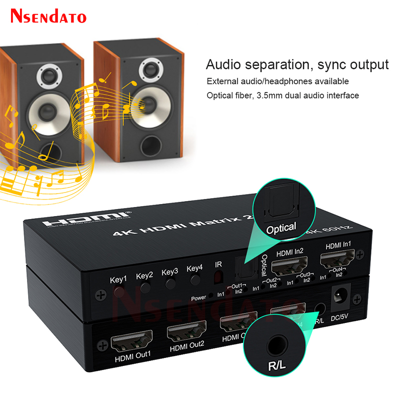 4K 60Hz HDMI 매트릭스 2x4 돌비 HDMI  - Hdmi Splitter 1 In 4 Out 4K 60Hz 리뷰 및 가격