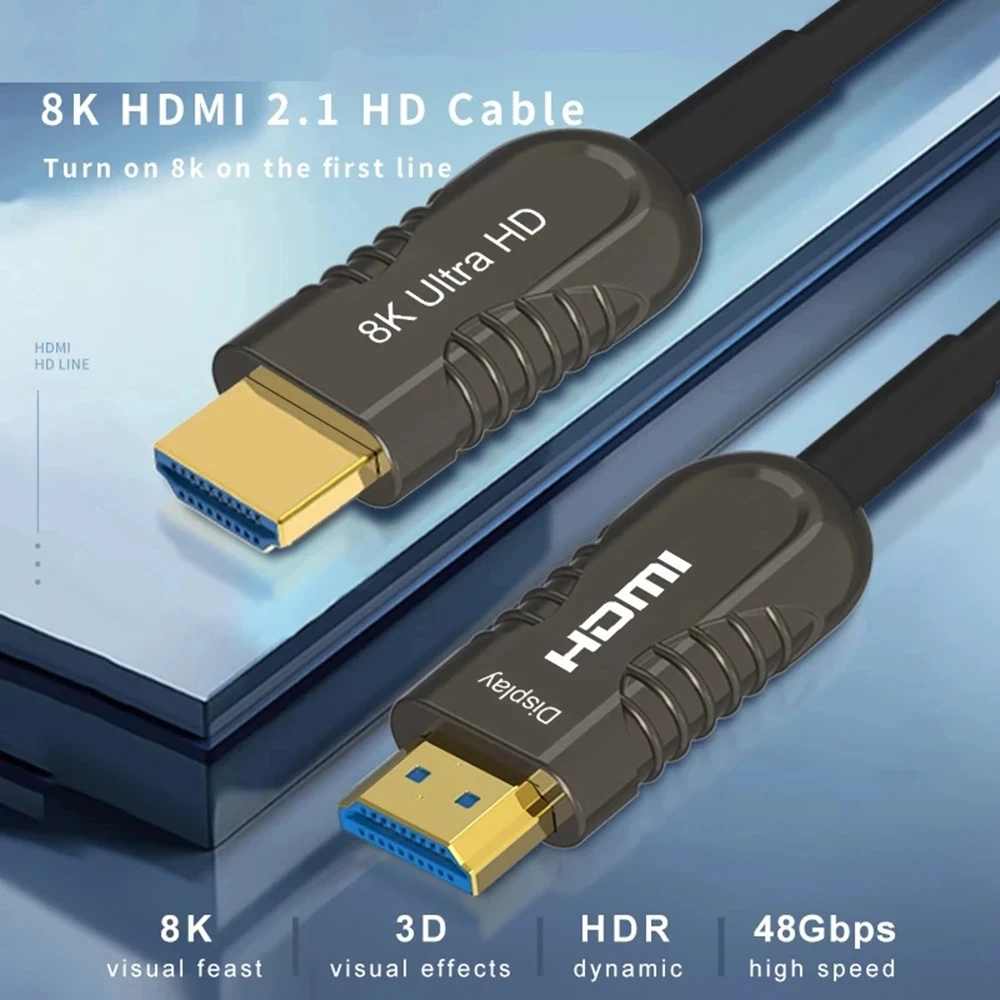 HDMI 광섬유 케이블 8K 60Hz 4K 120Hz  - Hdmi Fiber Optic Cable 50M 100M 리뷰 및 가격