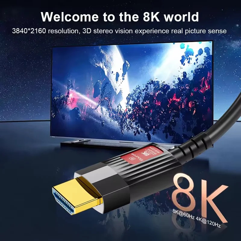 8K HDMI 2.1 광섬유 케이블 HDMI 호환 케이 - Hdmi Fiber Optic Cable 50M 100M 리뷰 및 가격