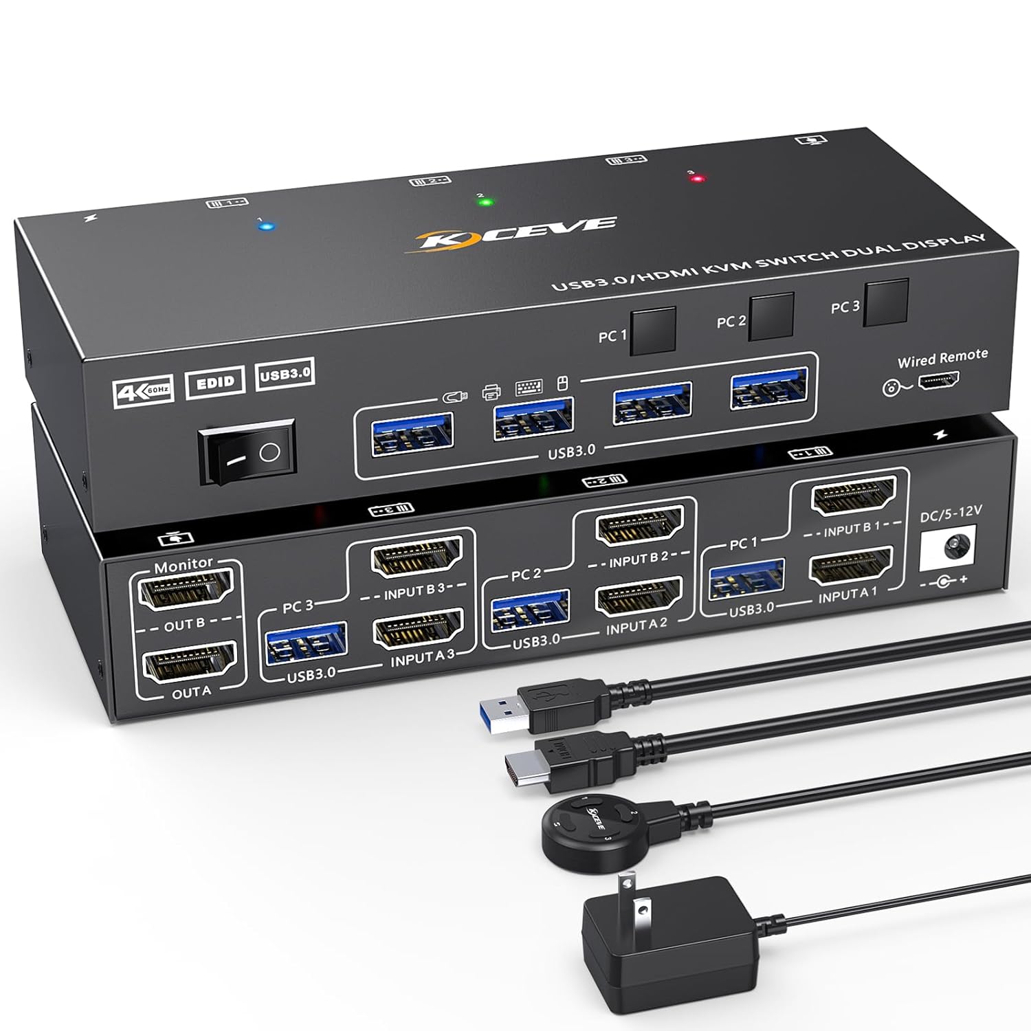 듀얼 모니터 KVM 스위치, USB 3.0 HDMI,  - Hdmi Kvm Switch 4 Port Dual Monitor 리뷰 및 가격