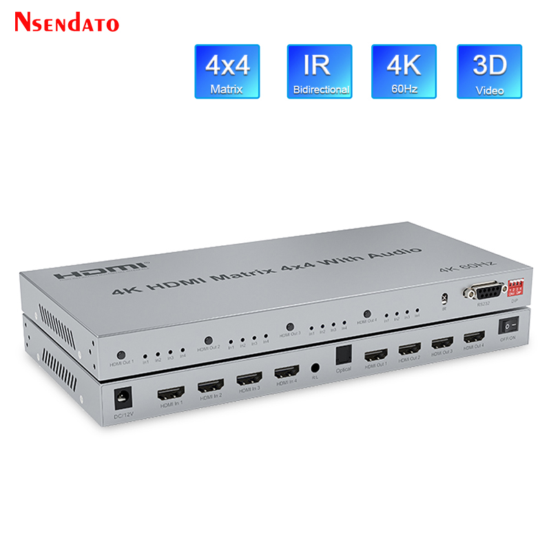 HDMI 트루 비디오 매트릭스 스위치 커뮤터 4x4 4 - Hdmi Matrix Switch 4X4 4K 60Hz 리뷰 및 가격