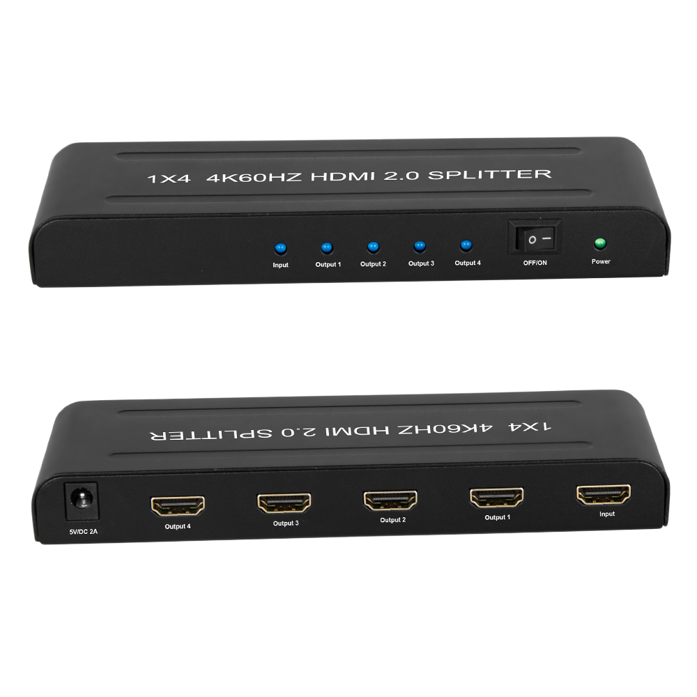 HDMI 분배기 1입력 4출력, LED 표시등 및 전원 - Hdmi Splitter 1 In 4 Out 4K 60Hz 리뷰 및 가격