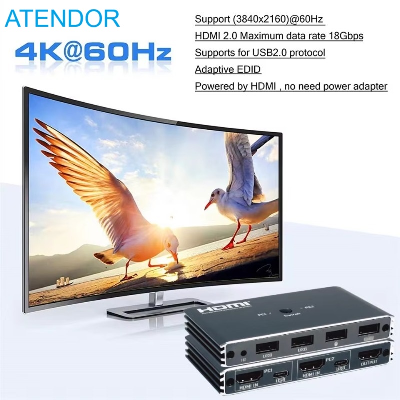 4K@60Hz HDMI 호환 KVM USB 스위치 2x - Hdmi Matrix Switch 4X4 4K 60Hz 리뷰 및 가격