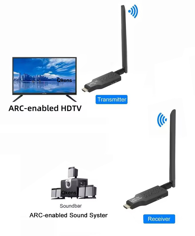 50M 무선 ARC 오디오 송신기 및 수신기 사운드 바 - Wireless Hdmi Receiver For Projector 리뷰 및 가격