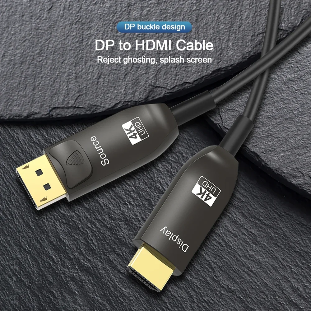 디스플레이포트-HDMI 광케이블 4K@60Hz DP 1 - Hdmi Fiber Optic Cable 50M 100M 리뷰 및 가격
