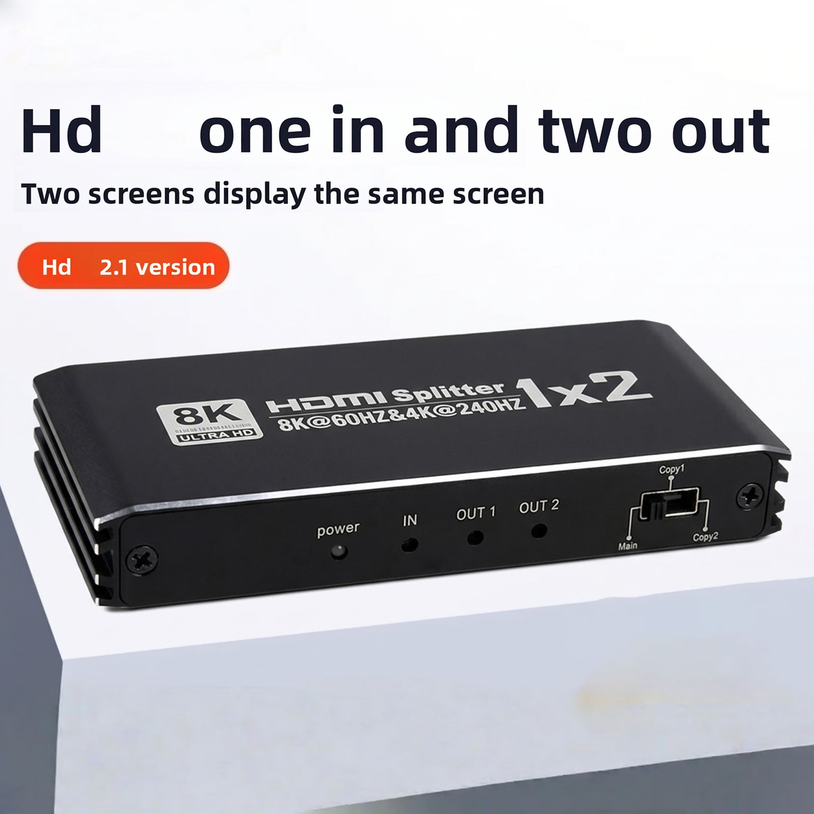 HDMI 호환 1입력 2출력 분배기, 8K 60Hz,  - Hdmi Splitter 1 In 4 Out 4K 60Hz 리뷰 및 가격
