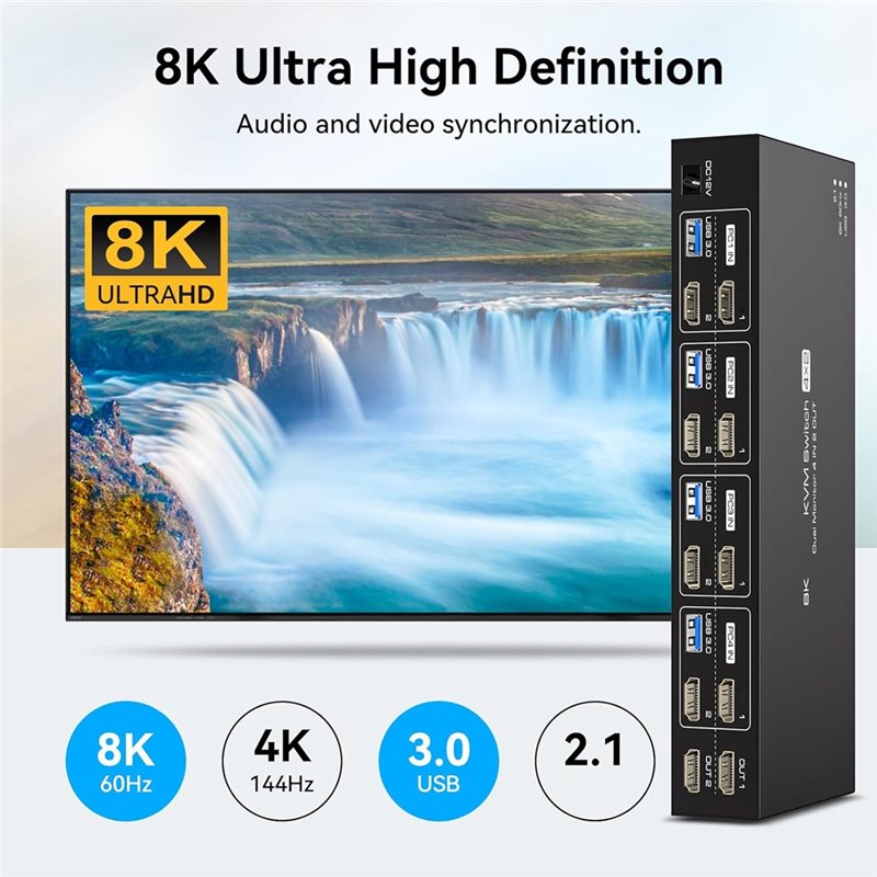 4K120hz 호환 KVM 스위치 2개 모니터 4대 컴 - Hdmi Kvm Switch 4 Port Dual Monitor 리뷰 및 가격