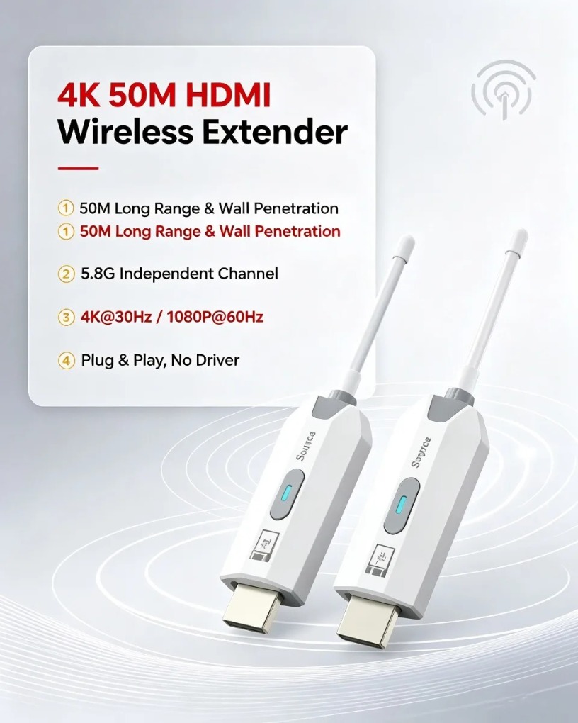 포인트 투 포인트 4K 디코딩 HDMI 호환 무선 연장 - Wireless Hdmi Receiver For Projector 리뷰 및 가격