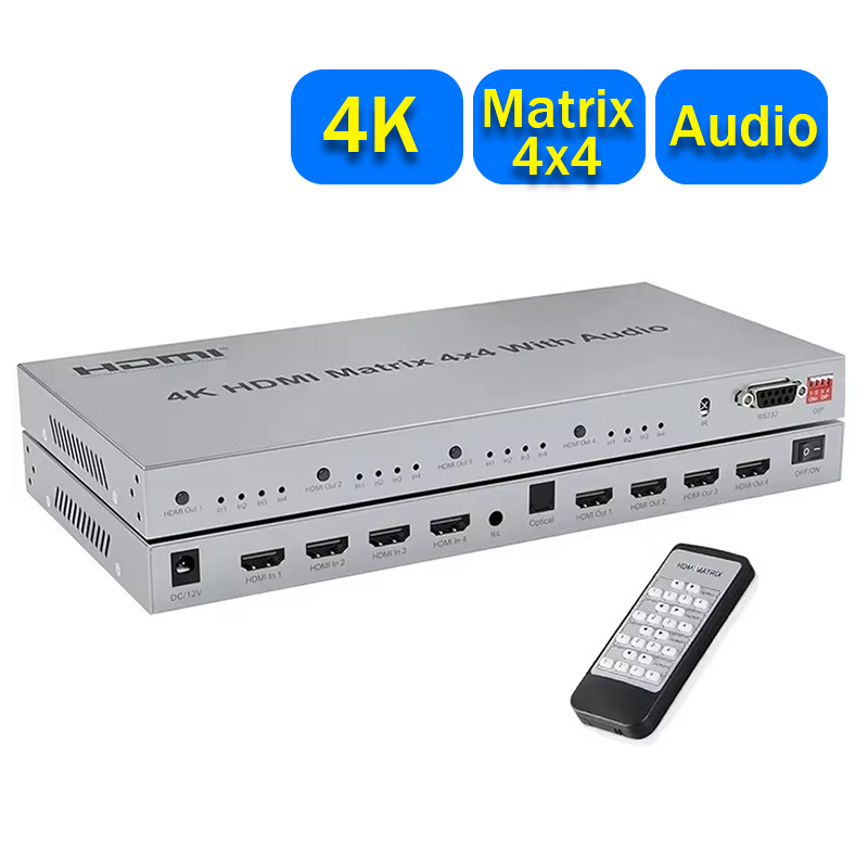 HDMI 트루 매트릭스 스위치 스플리터 선택기, 광학  - Hdmi Matrix Switch 4X4 4K 60Hz 리뷰 및 가격