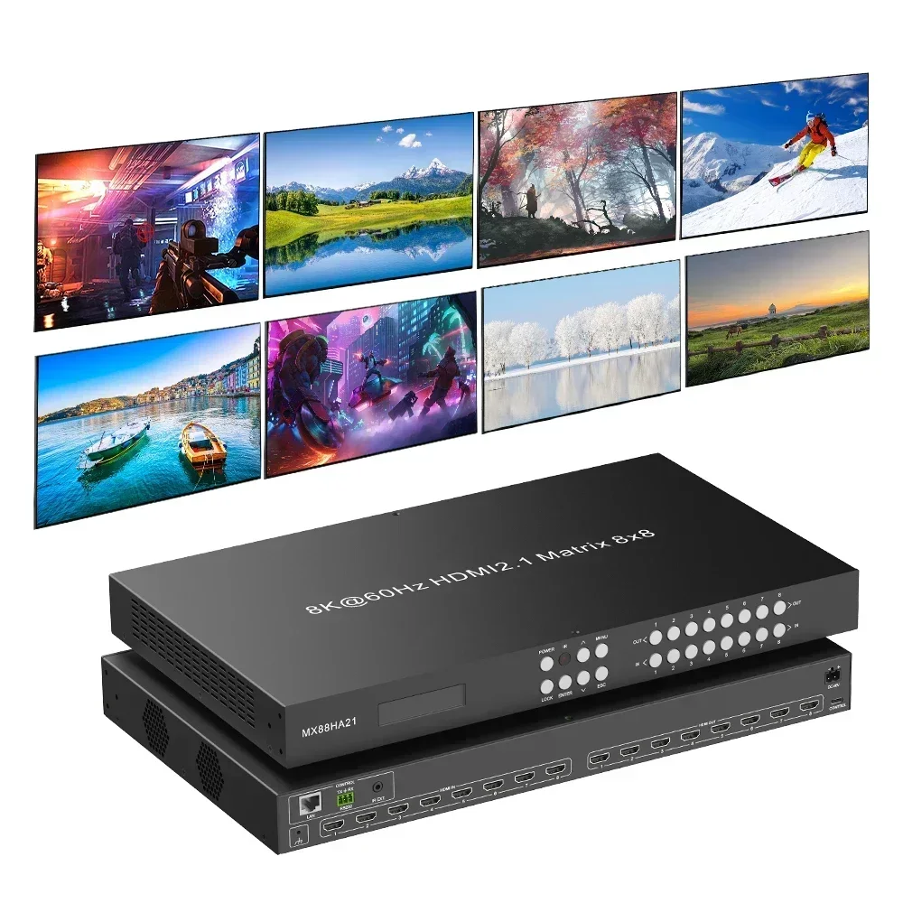 새로운 공장 8k 4k60hz 8입력 8출력 hdmi  - Hdmi Matrix Switch 4X4 4K 60Hz 리뷰 및 가격
