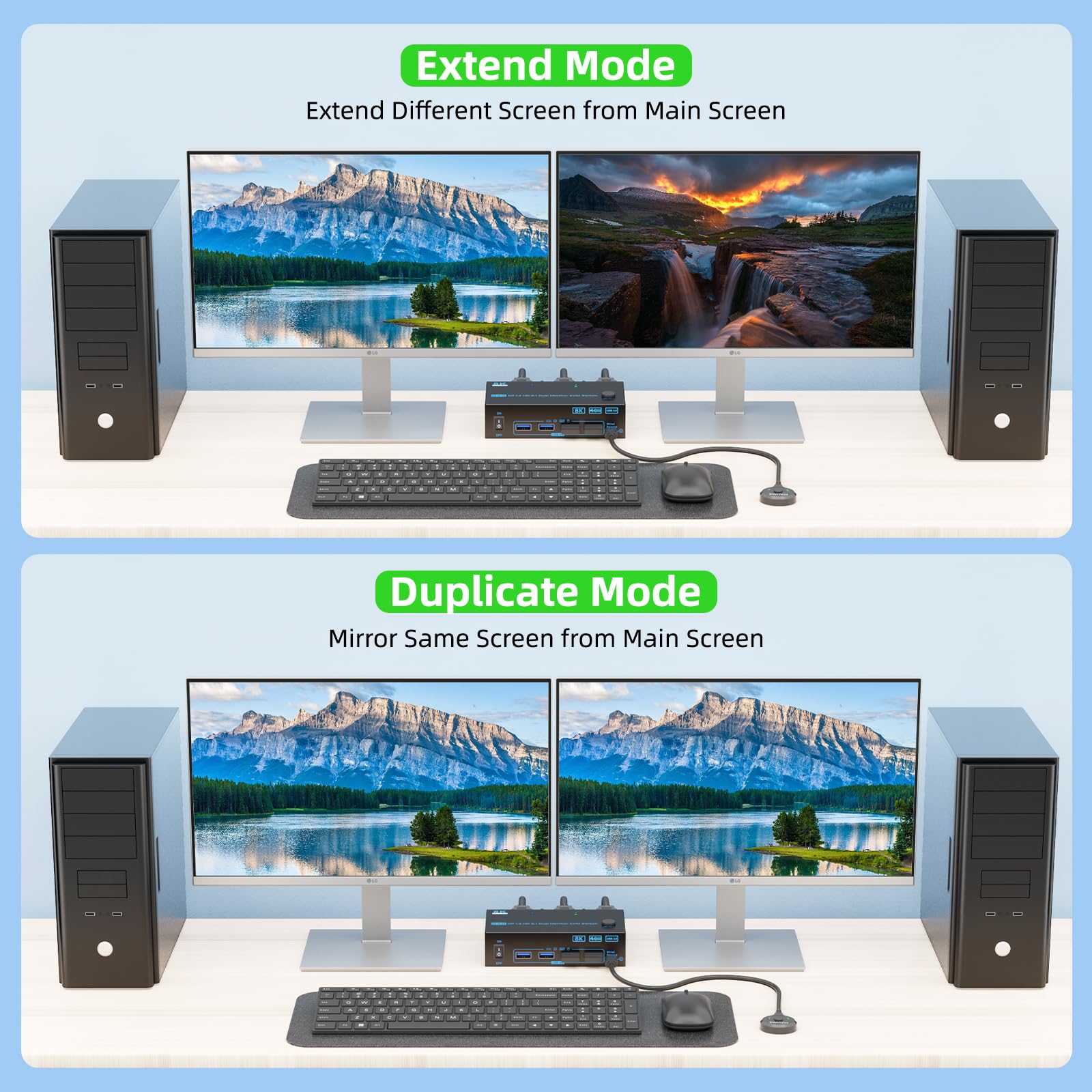 4K@144Hz KVM 스위치 모니터 2개 컴퓨터 2개 - Hdmi Kvm Switch 4 Port Dual Monitor 리뷰 및 가격