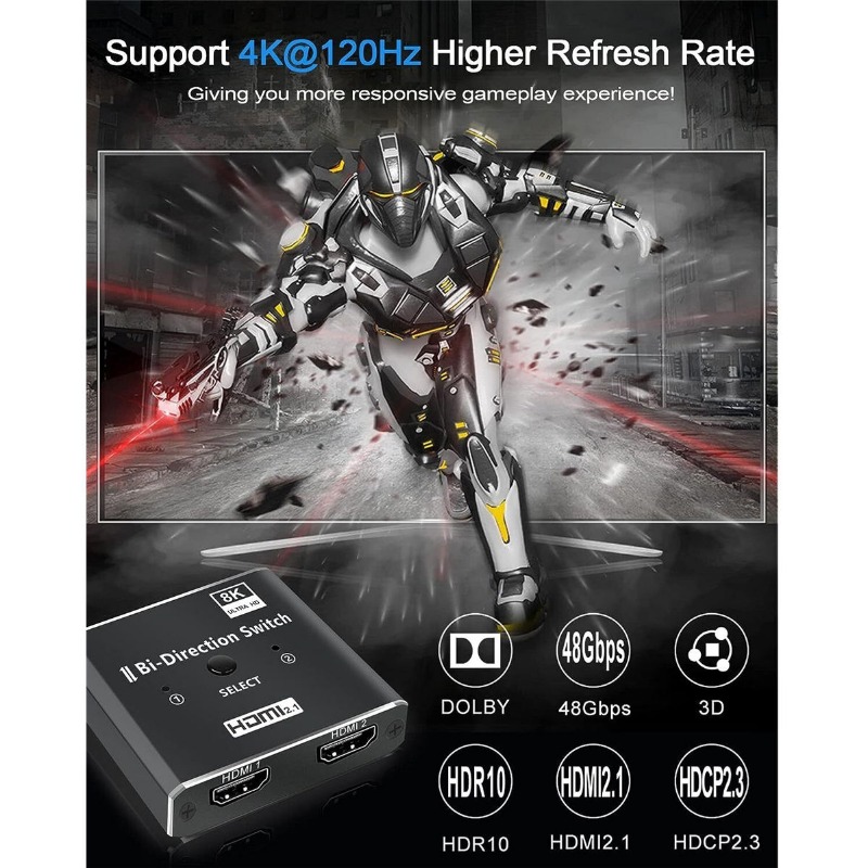 8K 60Hz HDMI 호환 양방향 스위치 분배기 1x - Hdmi Splitter 1 In 4 Out 4K 60Hz 리뷰 및 가격