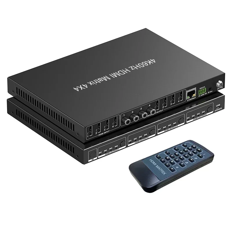 새로운 4x4 HDMI 매트릭스 비디오 분배기 및 매트 - Hdmi Matrix Switch 4X4 4K 60Hz 리뷰 및 가격