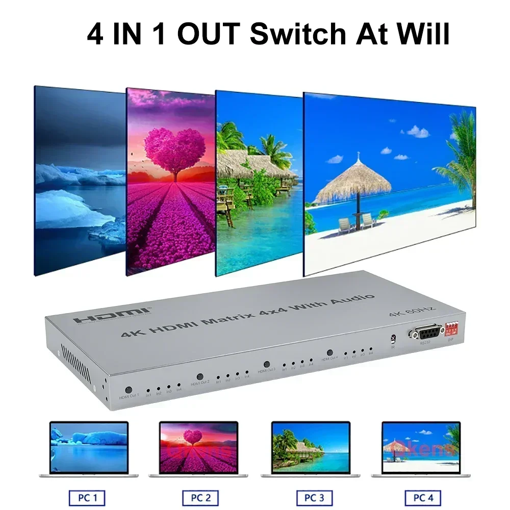4K 60Hz 4x4 HDMI 매트릭스 (R/L 3.5 - Hdmi Matrix Switch 4X4 4K 60Hz 리뷰 및 가격