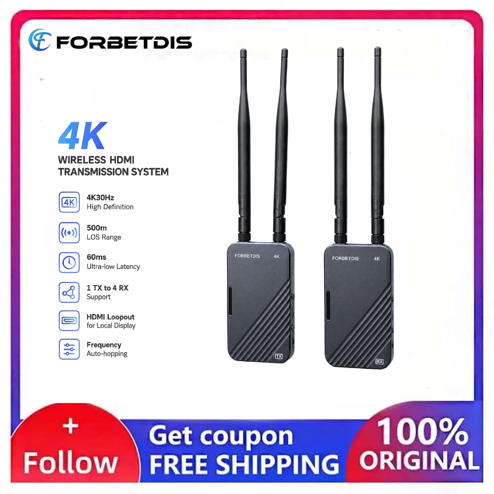 FORBETDIS JM500PRO 4K30fps 무선  - Wireless Video Transmitter For Camera Dslr 리뷰 및 가격
