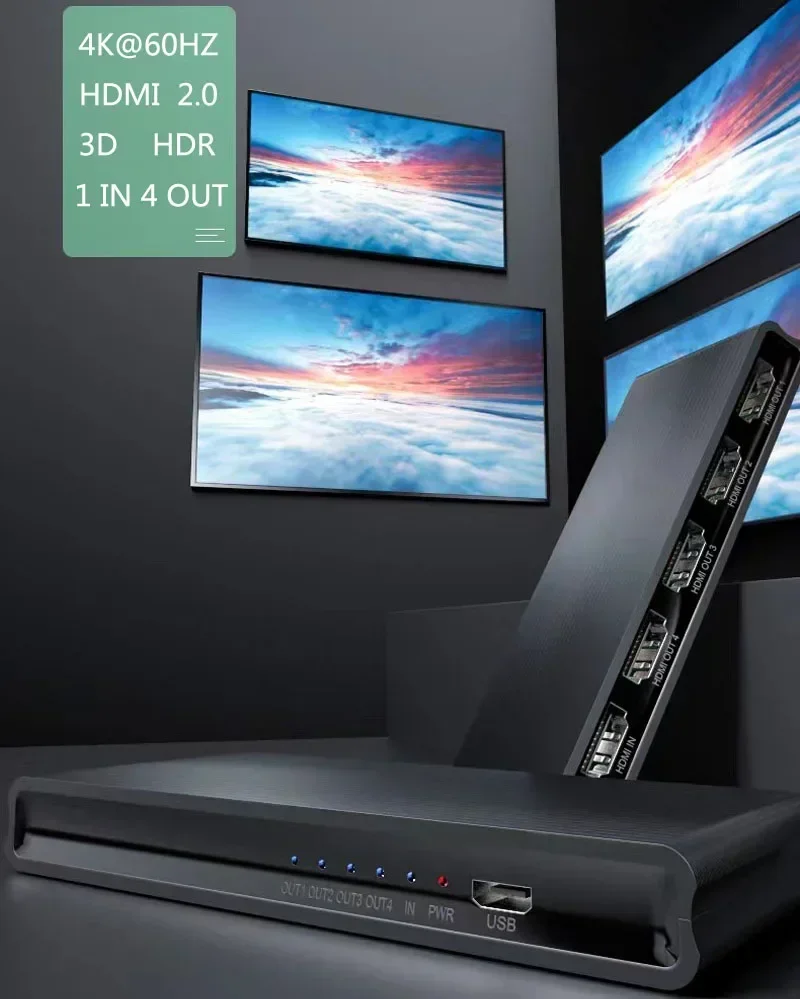 4K 60Hz HDMI 분배기 1x2 1x4 1입력 2 - Hdmi Splitter 1 In 4 Out 4K 60Hz 리뷰 및 가격