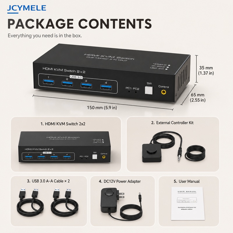 HDMI KVM 스위치 2대 컴퓨터 2대 모니터 4K  - Hdmi Kvm Switch 4 Port Dual Monitor 리뷰 및 가격