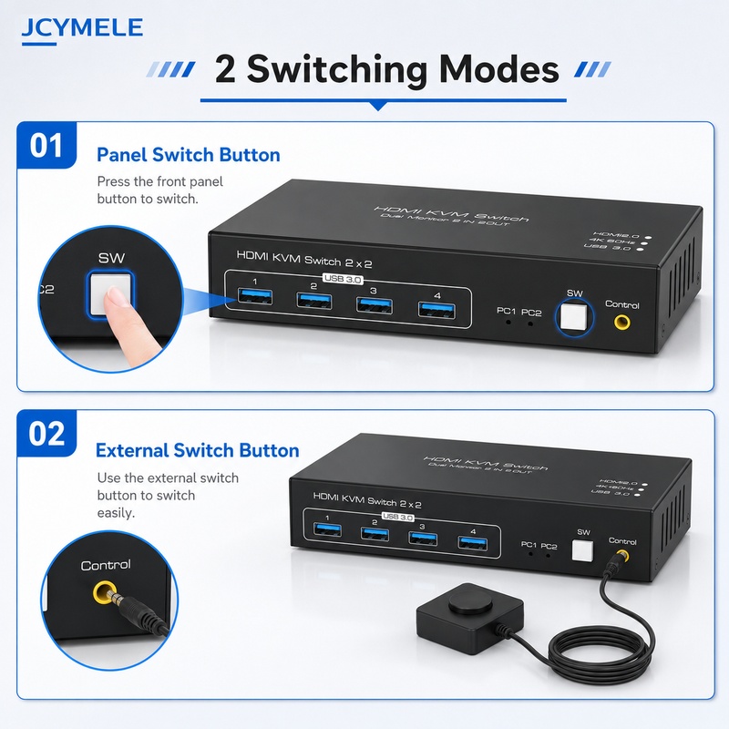 HDMI KVM 스위치 2대 컴퓨터 2대 모니터 4K  - Hdmi Kvm Switch 4 Port Dual Monitor 리뷰 및 가격