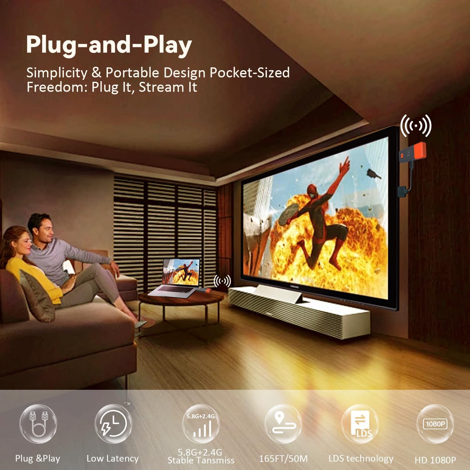 50M 1080P 무선 비디오 오디오 HDMI 호환 송 - Wireless Hdmi Receiver For Projector 리뷰 및 가격