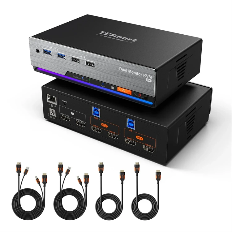 TESmart HDMI 2.1 듀얼 4K144Hz KV - Hdmi Kvm Switch 4 Port Dual Monitor 리뷰 및 가격