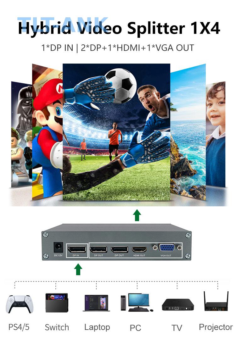 4K 60Hz 디스플레이포트 1X4 분배기 1입력 4출 - Hdmi Splitter 1 In 4 Out 4K 60Hz 리뷰 및 가격
