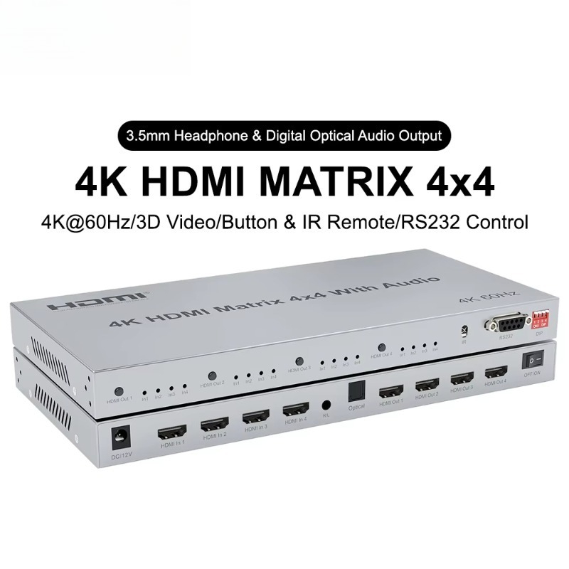 RS232를 지원하는 4x4 HDMI 매트릭스, 4개의 - Hdmi Matrix Switch 4X4 4K 60Hz 리뷰 및 가격