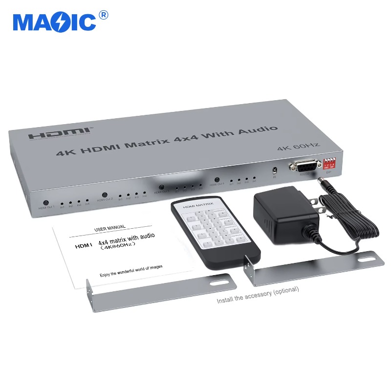RS232를 지원하는 4x4 HDMI 매트릭스, 4개의 - Hdmi Matrix Switch 4X4 4K 60Hz 리뷰 및 가격