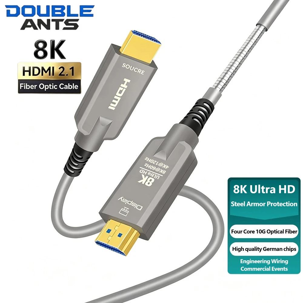 긴 아머드 HDMI 2.1 광케이블 50m 70m 10 - Hdmi Fiber Optic Cable 50M 100M 리뷰 및 가격