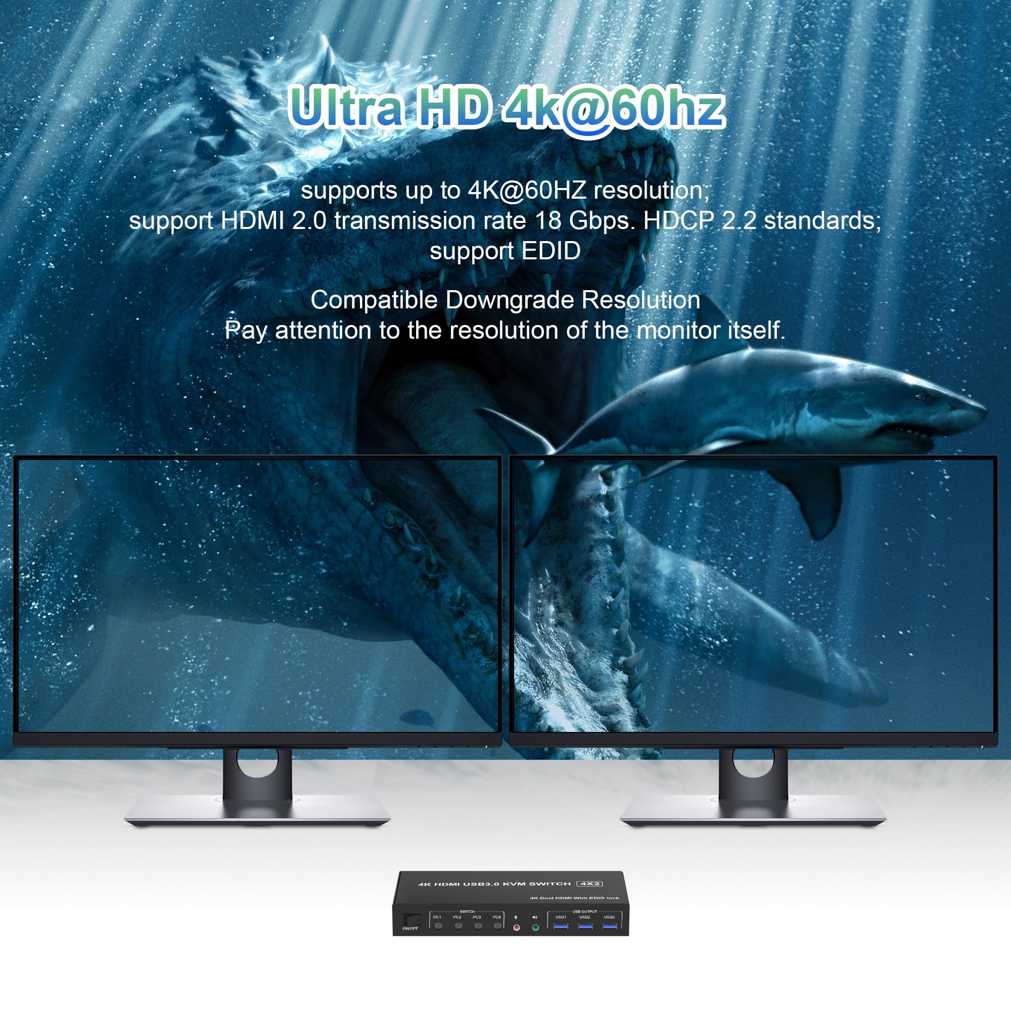 4입력 2출력 HDMI 듀얼 모니터 KVM 스위치, E - Hdmi Kvm Switch 4 Port Dual Monitor 리뷰 및 가격